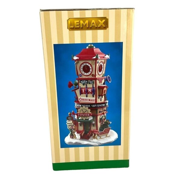 Lemax Countdown Clock Tower Christmas Village Accessory Holiday Decoration 7333 - Picture 8 of 9